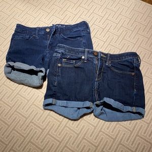 set of 2 denim shorts